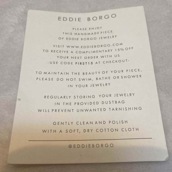 EDDIE BORGO NEW IN PLASTIC 17” Chain Necklace With Bag - Picture 7 of 9